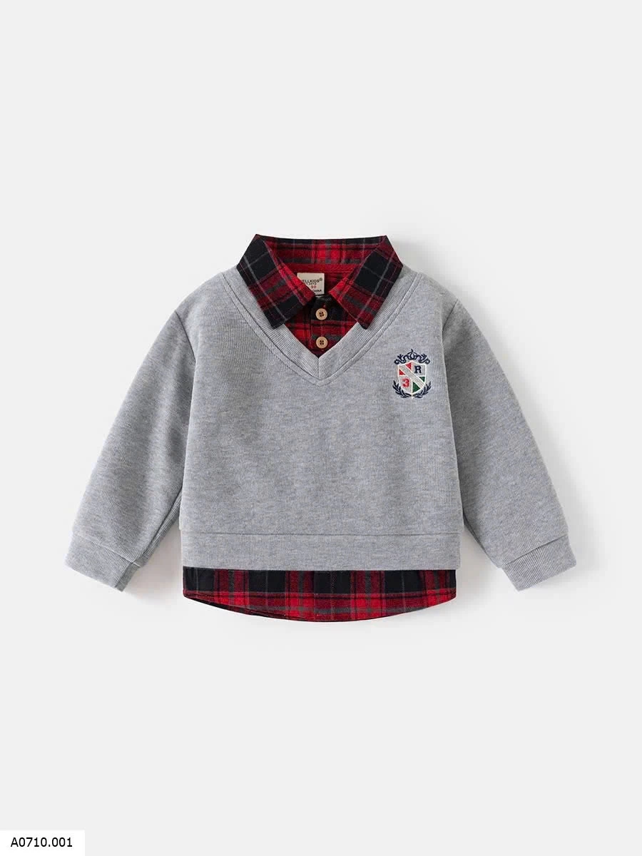 ÁO NỈ PHỐI CỔ SƠ MI   Giá sỉ 108k