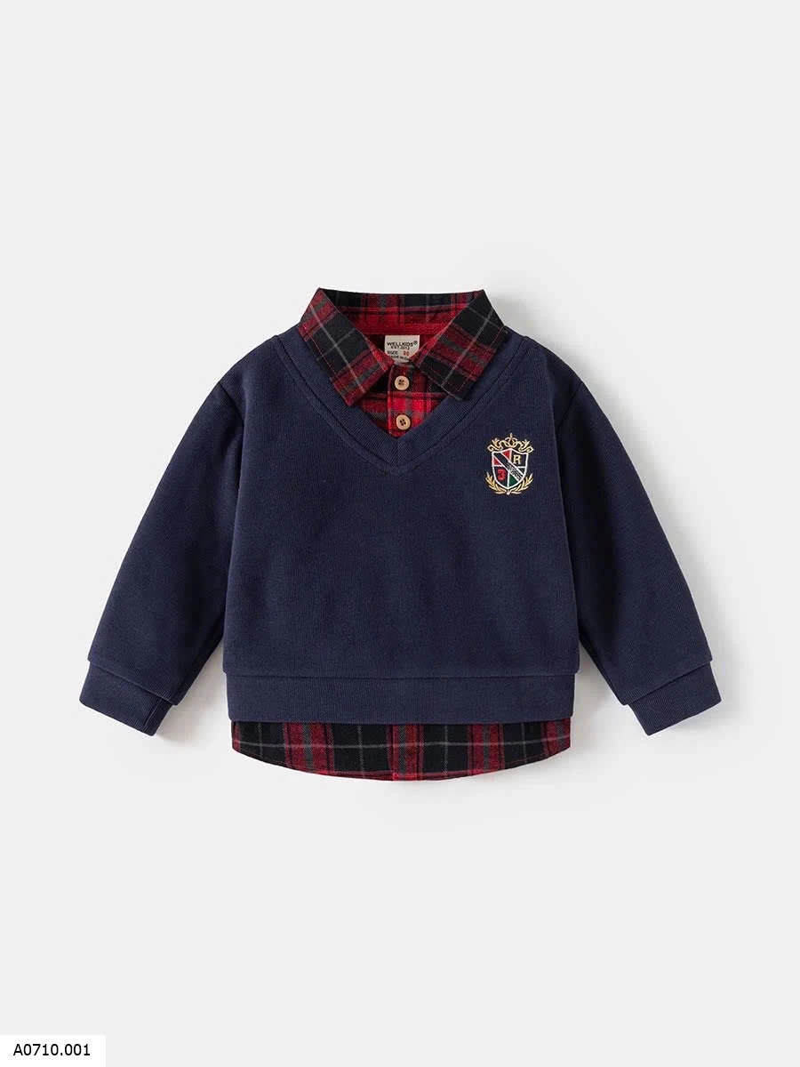 ÁO NỈ PHỐI CỔ SƠ MI   Giá sỉ 108k