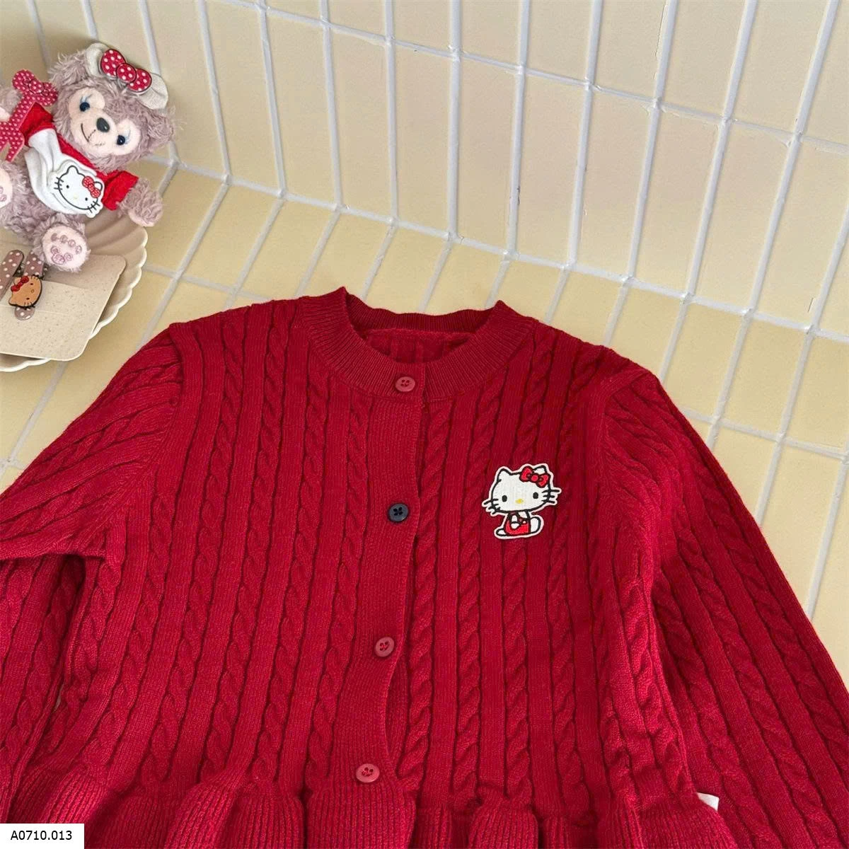 ÁO LEN ĐỎ KITTY    Giá sỉ 155k