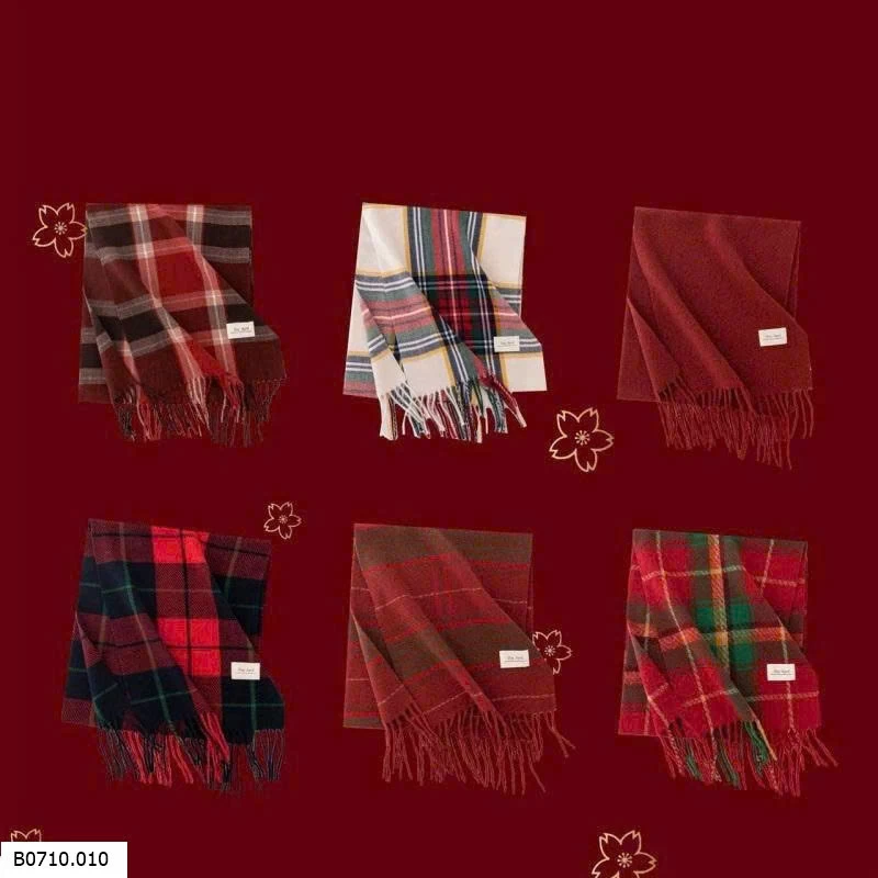 KHĂN CHOÀNG KẺ CARO Cashmere   Giá sỉ 80k