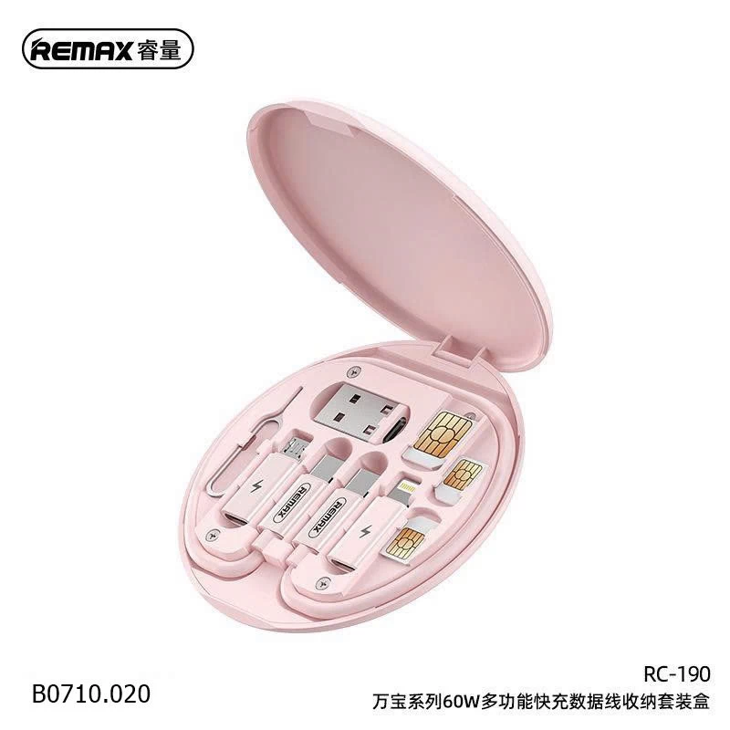 Bộ cáp sạc đa năng Remax RC 190 Giá sỉ 100k