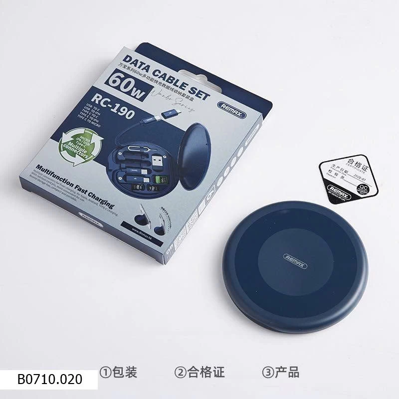 Bộ cáp sạc đa năng Remax RC 190 Giá sỉ 100k