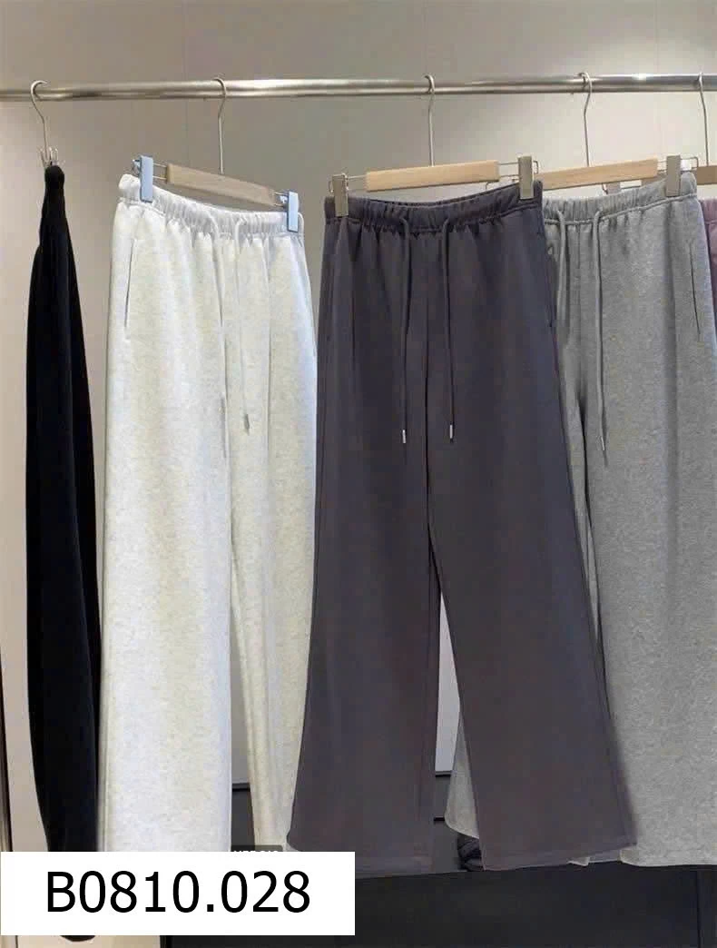 Quần nỉ dáng suông bo gấu   Giá sỉ 235k