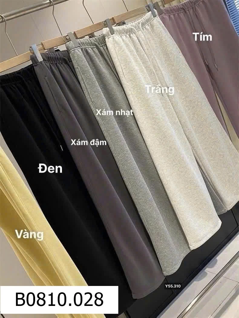 Quần nỉ dáng suông bo gấu   Giá sỉ 235k