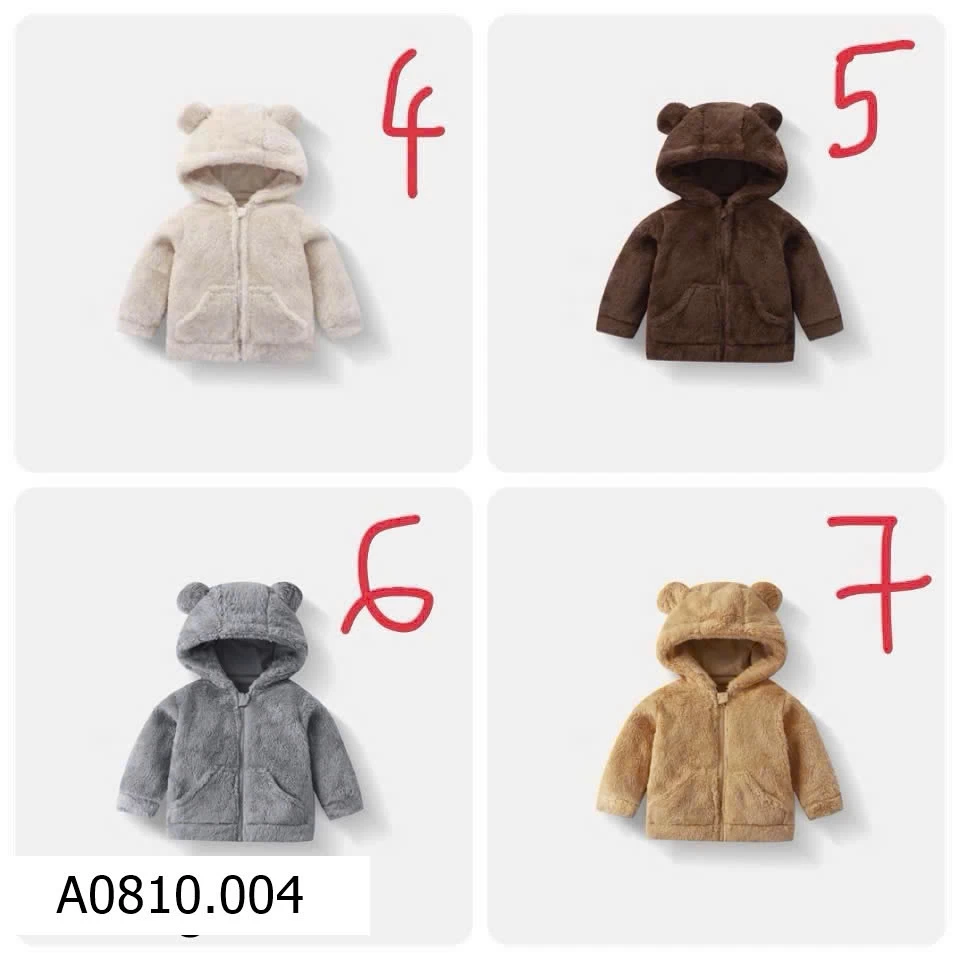ÁO KHOÁC HOODIE TAI GẤU  Giá sỉ 100k