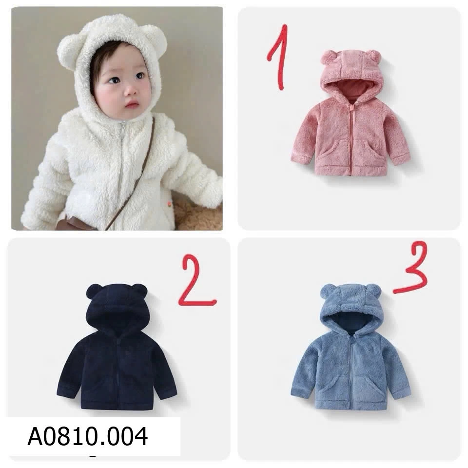 ÁO KHOÁC HOODIE TAI GẤU  Giá sỉ 100k