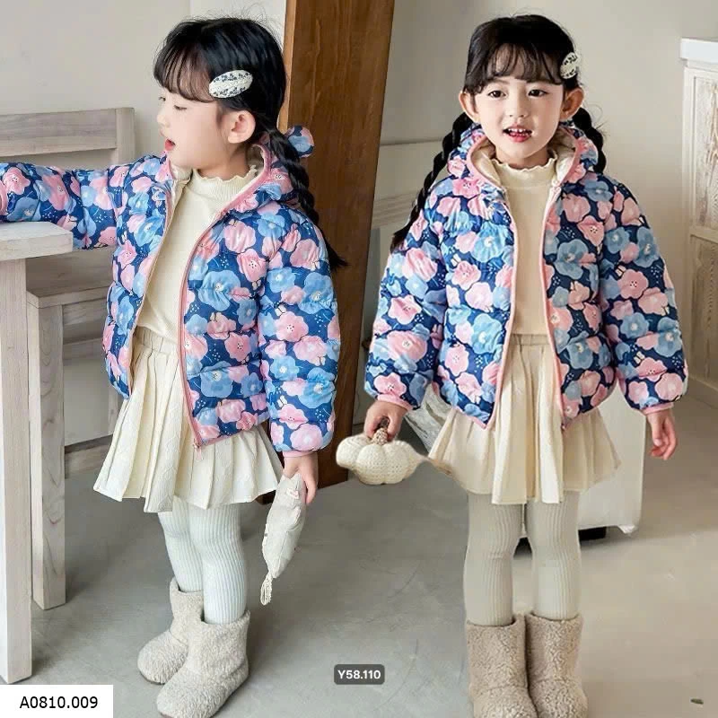 Áo khoác hoạ tiết phao mũ gấu  Giá sỉ 106k