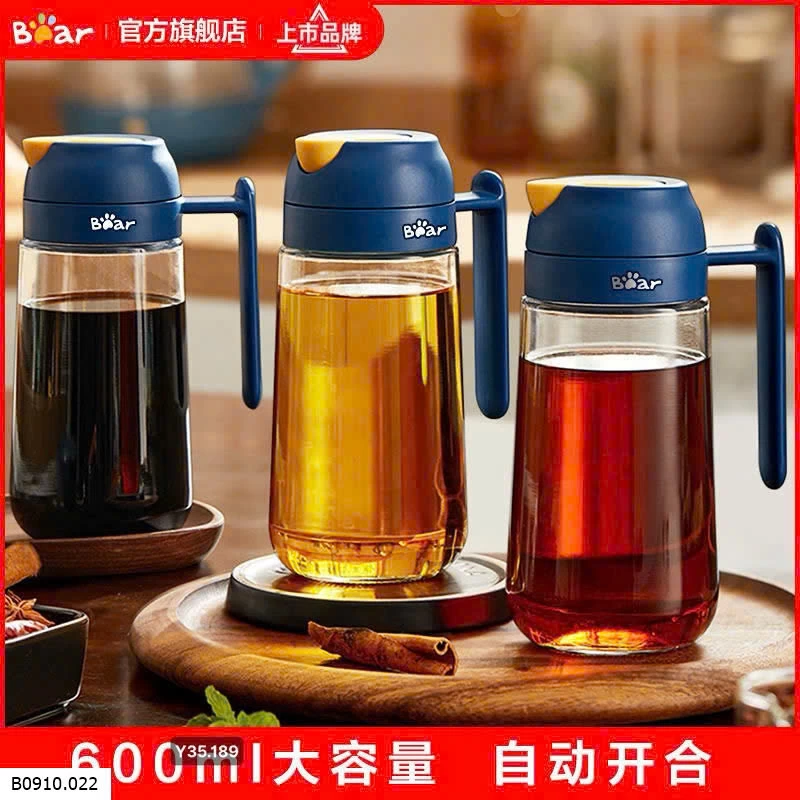 BÌNH ĐỰNG DẦU ĂN, NƯỚC MẮM TỰ ĐỘNG ĐÓNG MỞ HÃNG BEAR CX  Giá sỉ 95k/c sỉ từ 2 c
