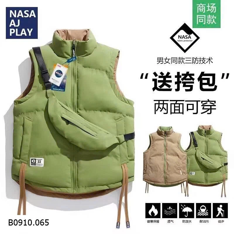 ÁO GILE PHAO 2 MẶT UNISEX NASA   Giá sỉ 230k