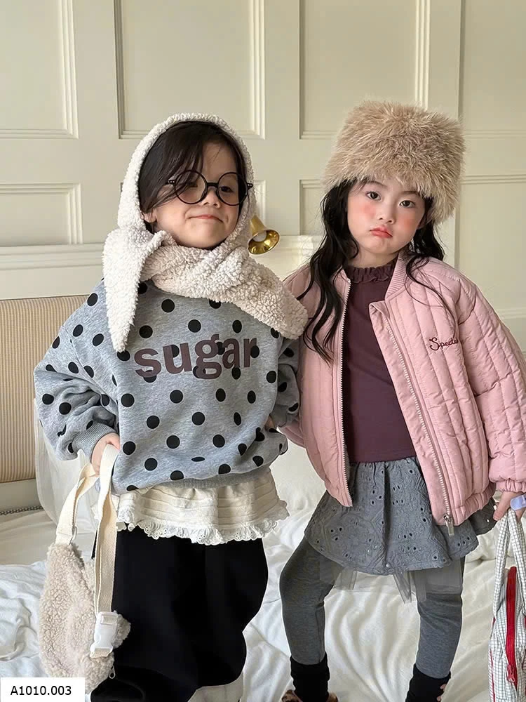 KHOÁC BOMBER THÊU HÌNH LÓT LÔNG  Giá sỉ size 90-120: 255k  size 130-150: 276k