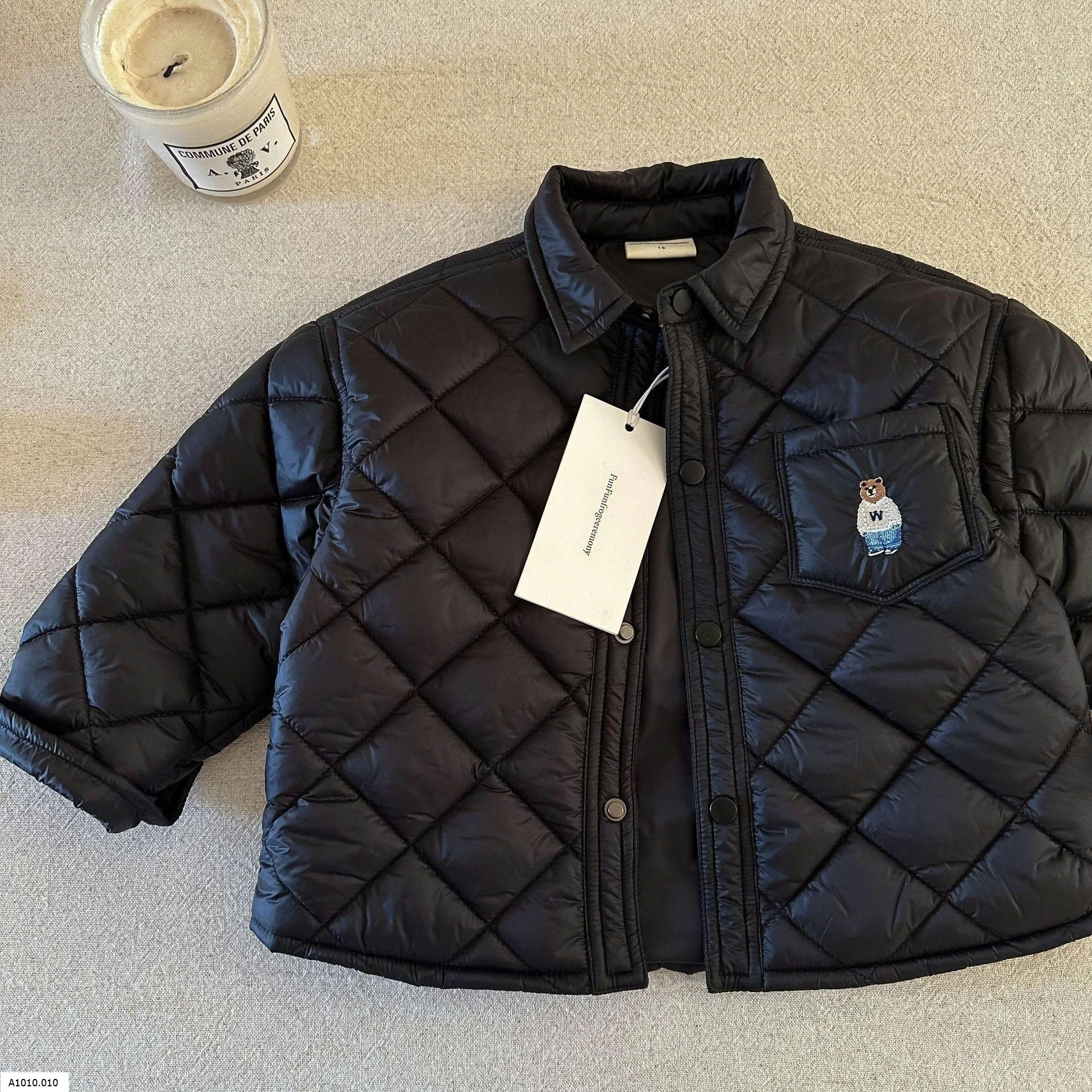 ÁO PHAO TRẦN TRÁM THÊU GẤU FUNFUN    Giá sỉ 214k