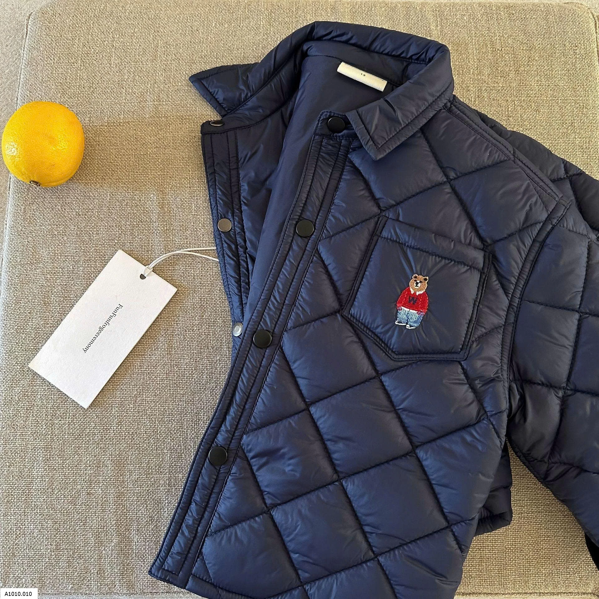 ÁO PHAO TRẦN TRÁM THÊU GẤU FUNFUN    Giá sỉ 214k