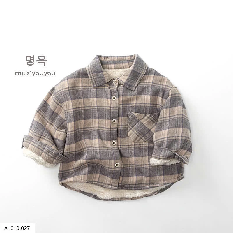 ÁO SƠ MI KẺ LÓT LÔNG BT    Giá sỉ 185k