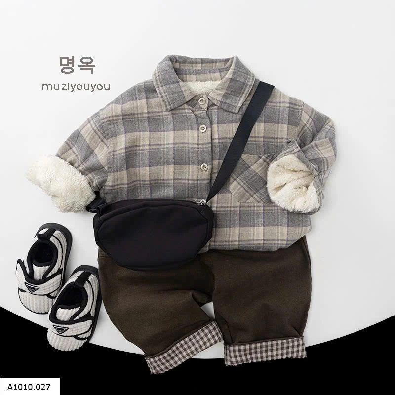 ÁO SƠ MI KẺ LÓT LÔNG BT    Giá sỉ 185k