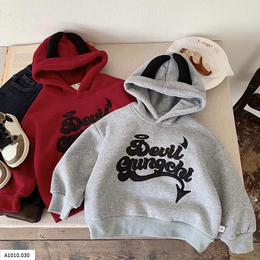 ÁO HOODIE CHỮ CHO BÉ   Giá sỉ 180k