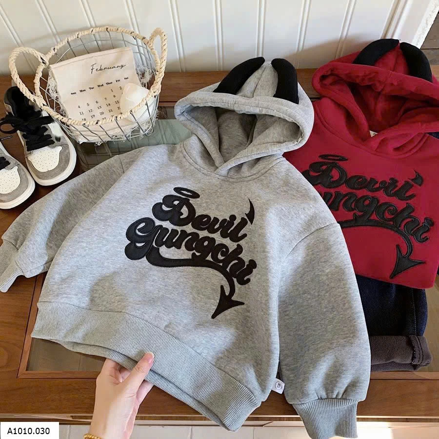 ÁO HOODIE CHỮ CHO BÉ   Giá sỉ 180k