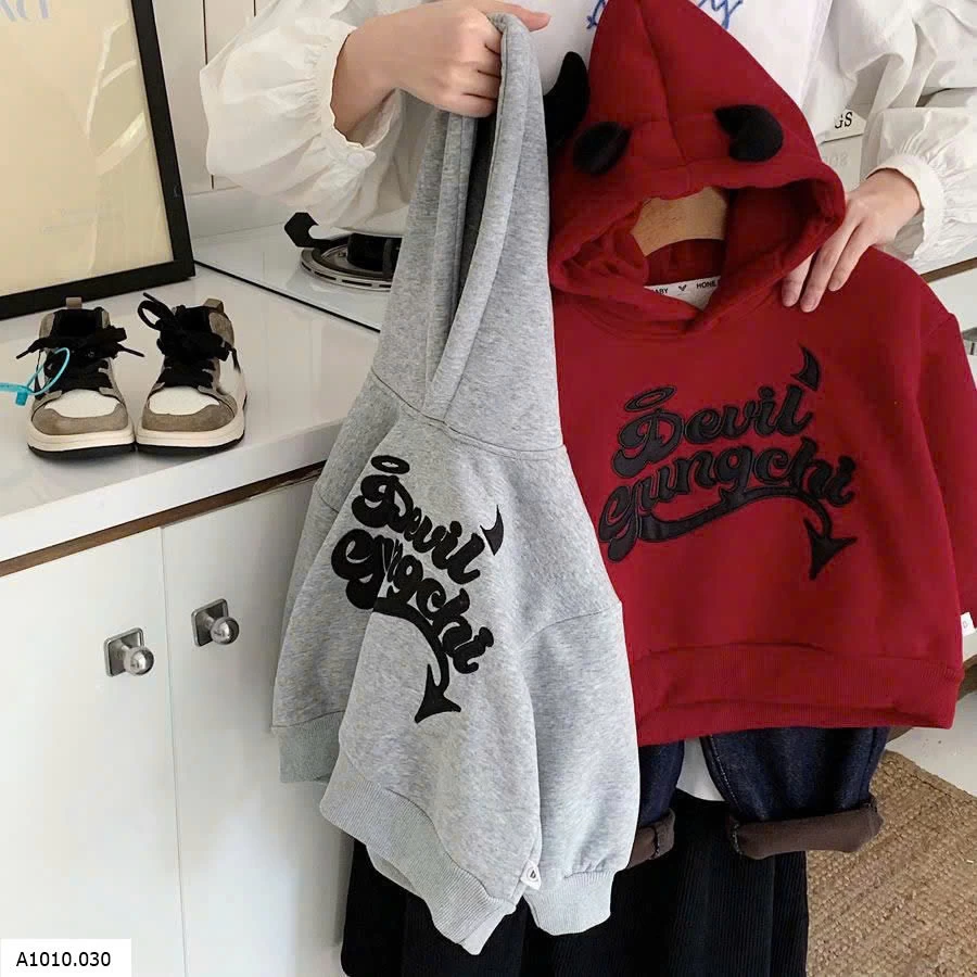 ÁO HOODIE CHỮ CHO BÉ   Giá sỉ 180k