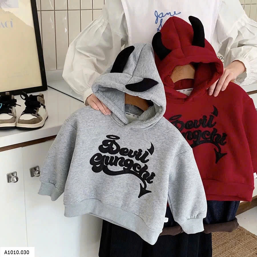 ÁO HOODIE CHỮ CHO BÉ   Giá sỉ 180k