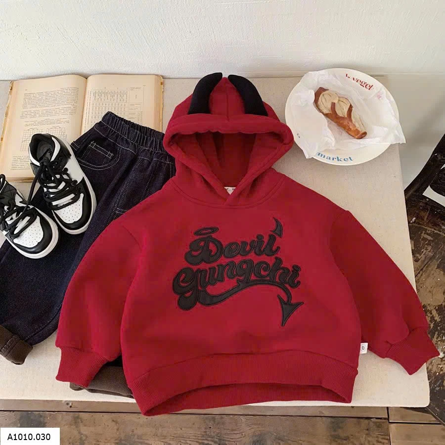 ÁO HOODIE CHỮ CHO BÉ   Giá sỉ 180k
