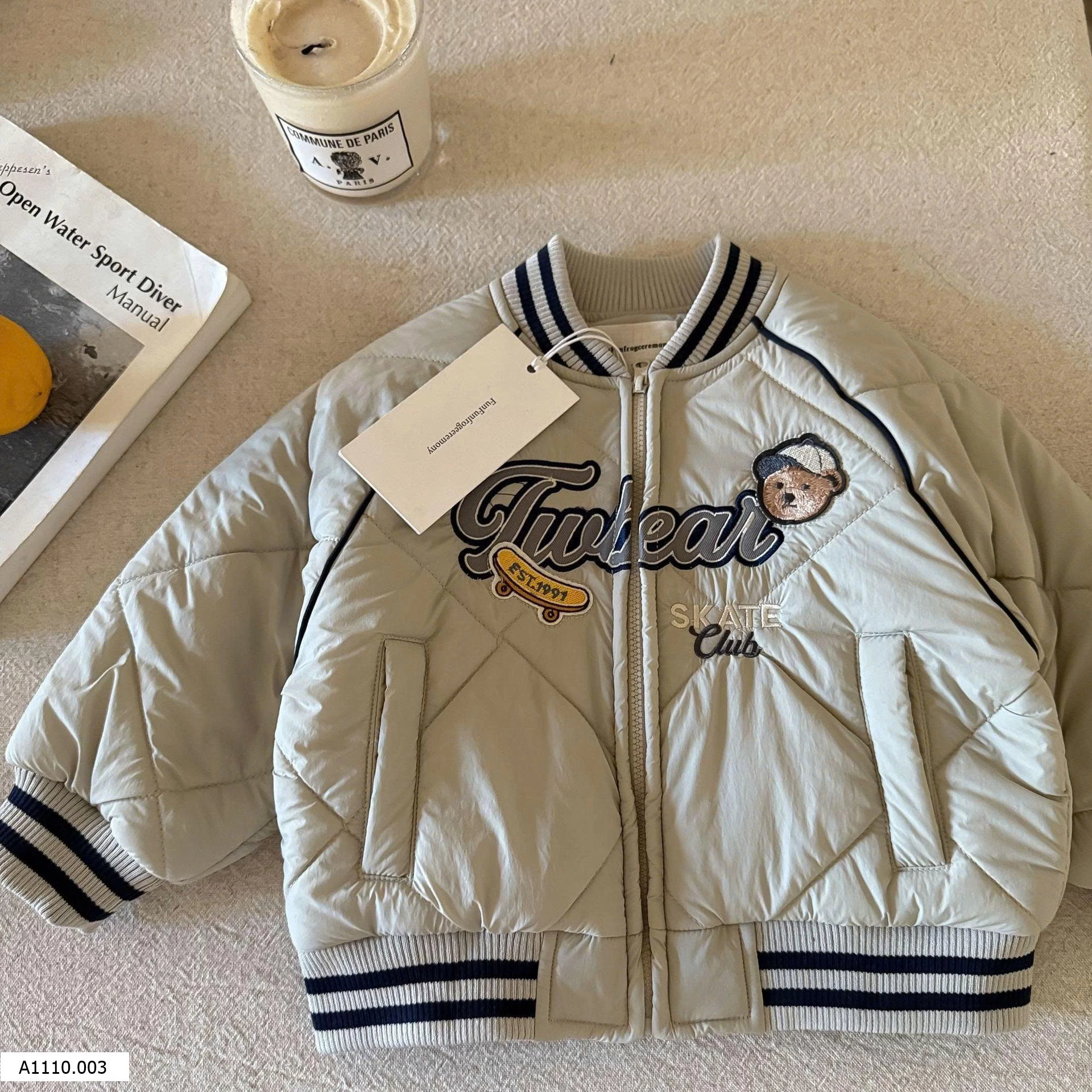 ÁO KHOÁC BOMBER GẤU PHỐI VIỀN   Giá sỉ 249k