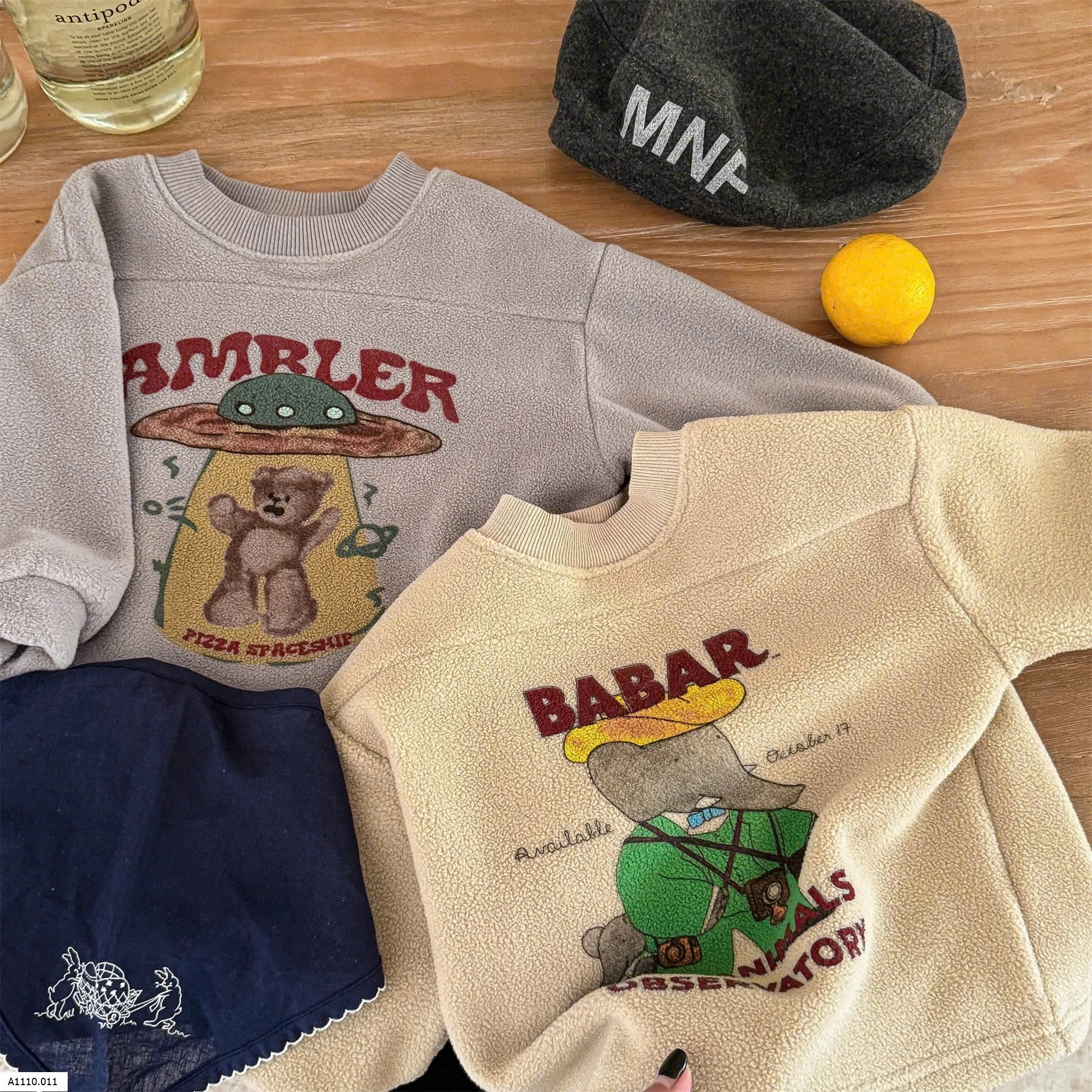 ÁO NỈ BÉ GÁI ADBABY   Giá sỉ 141k