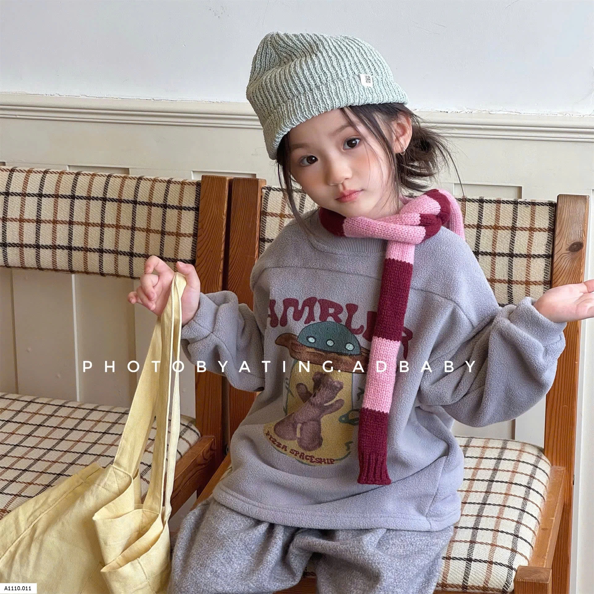 ÁO NỈ BÉ GÁI ADBABY   Giá sỉ 141k