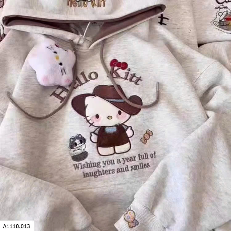 ÁO NỈ KITTY CHO BÉ GÁI    Giá sỉ 121k
