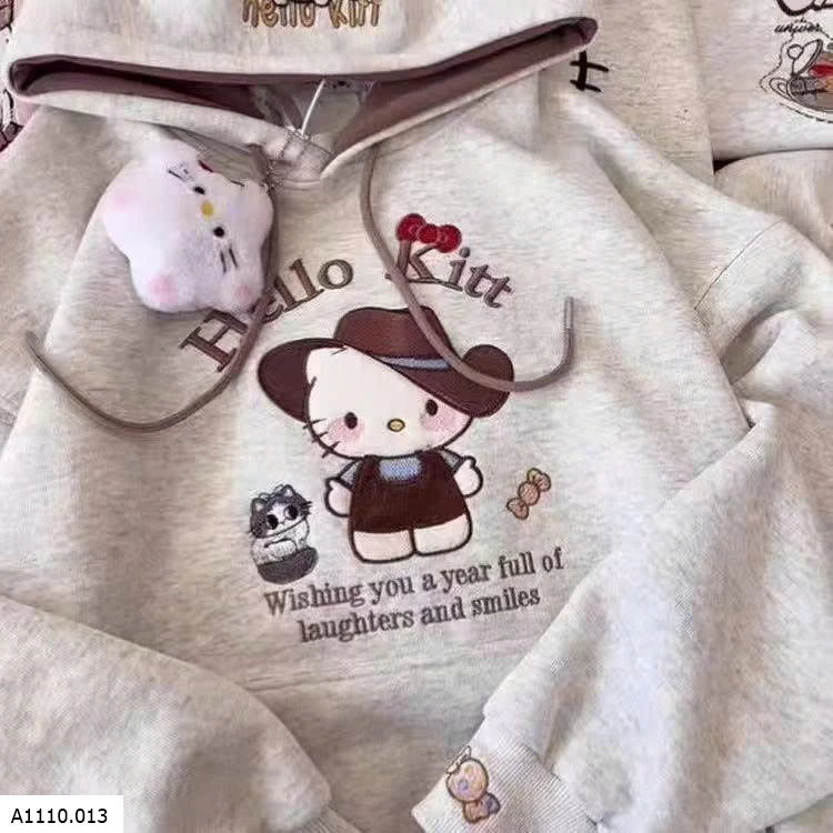 ÁO NỈ KITTY CHO BÉ GÁI    Giá sỉ 121k