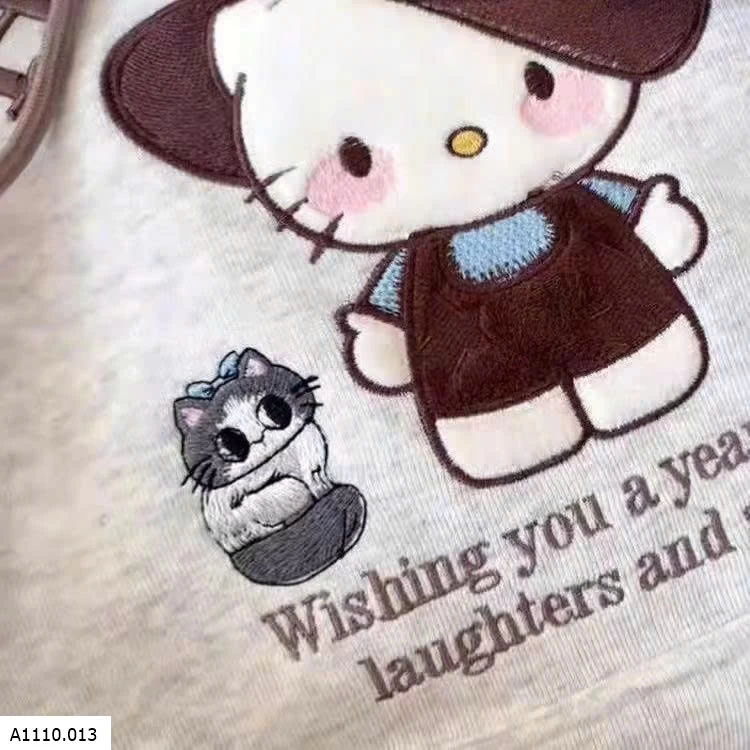 ÁO NỈ KITTY CHO BÉ GÁI    Giá sỉ 121k