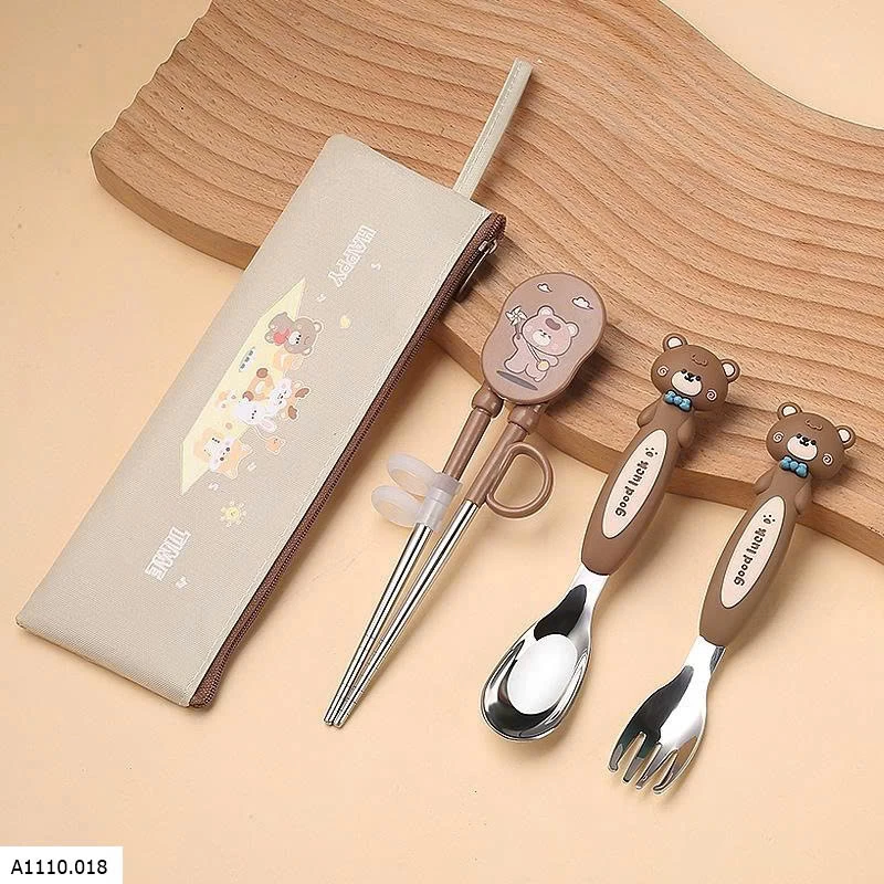 SET MUỖNG NĨA KÈM ĐŨA CHO BÉ   Giá sỉ 73k/ set 4c