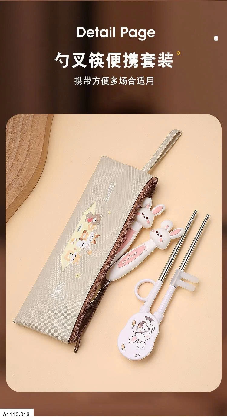 SET MUỖNG NĨA KÈM ĐŨA CHO BÉ   Giá sỉ 73k/ set 4c