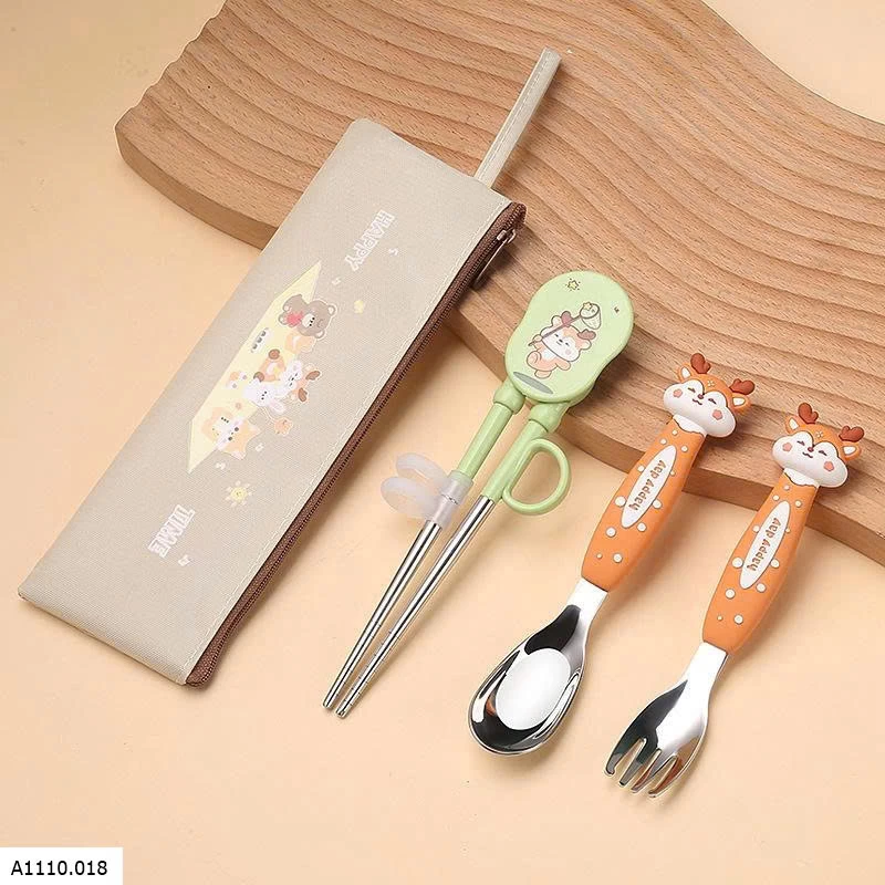 SET MUỖNG NĨA KÈM ĐŨA CHO BÉ   Giá sỉ 73k/ set 4c