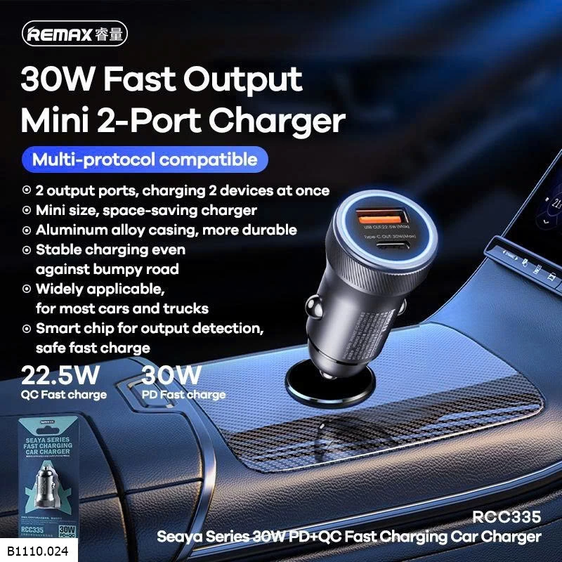 TẨU SẠC OTO REMAX RCC335  Giá sỉ 94k