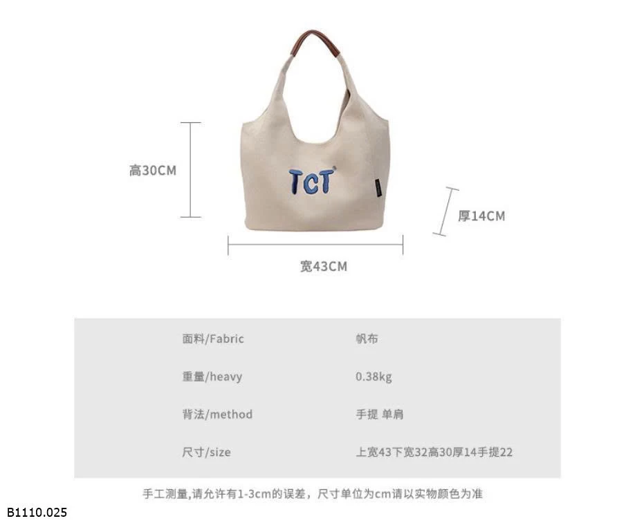 TÚI XÁCH TOTE TCT CHO NỮ   Giá sỉ 129k