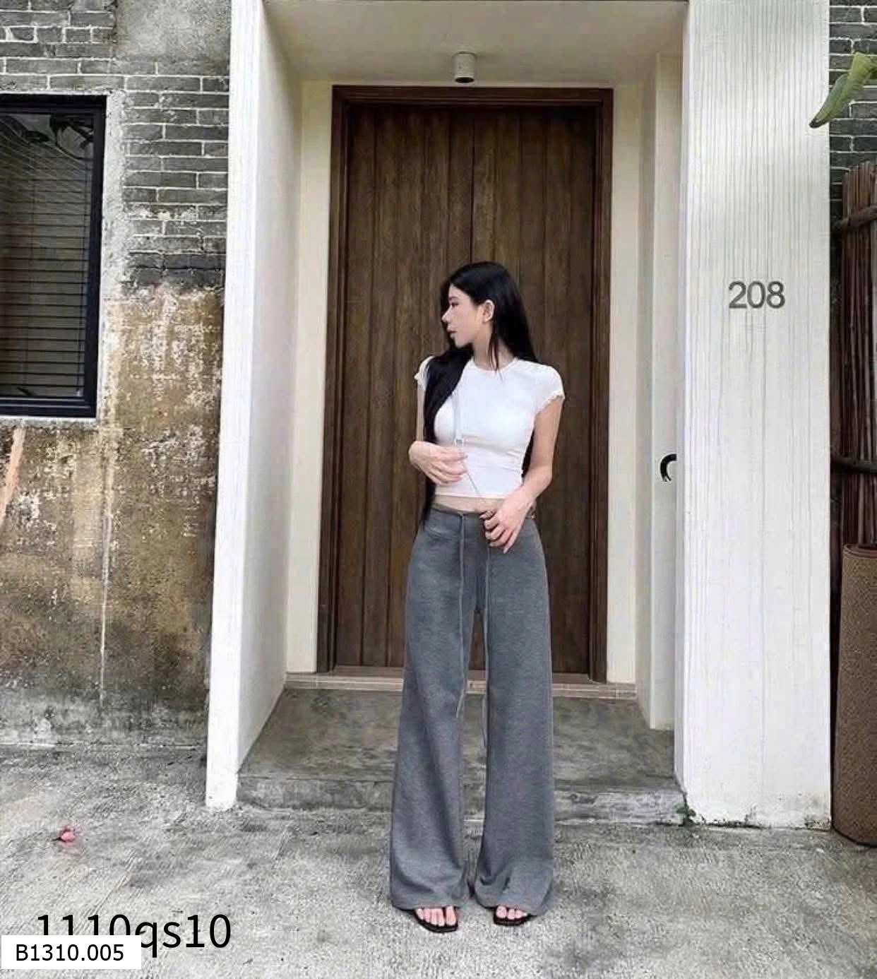 Quần suông cotton dây rút eo nhà Mosequeen  Giá sỉ 135k