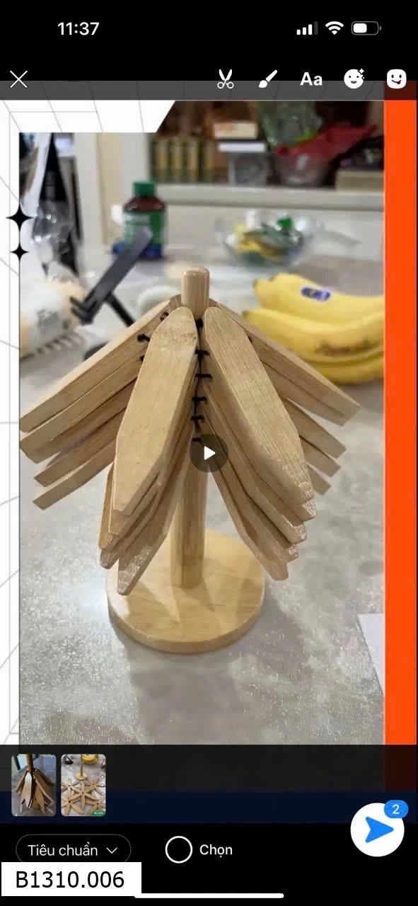 BỘ 5 MIẾNG LÓT BÁT ĐĨA NỒI CỐC CHÉN  BẰNG GỖ   Giá sỉ 55k