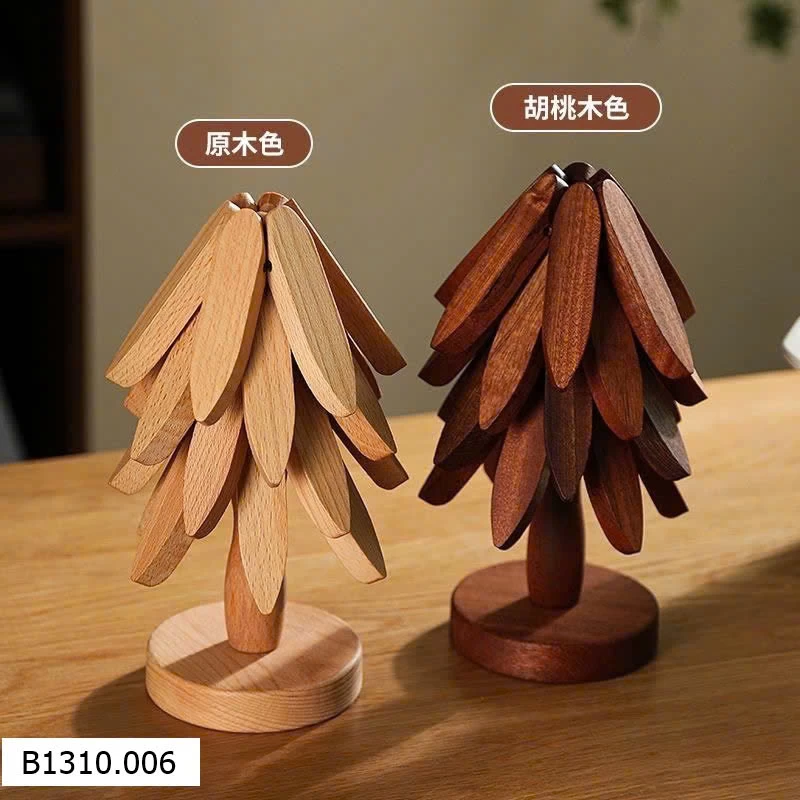 BỘ 5 MIẾNG LÓT BÁT ĐĨA NỒI CỐC CHÉN  BẰNG GỖ   Giá sỉ 55k