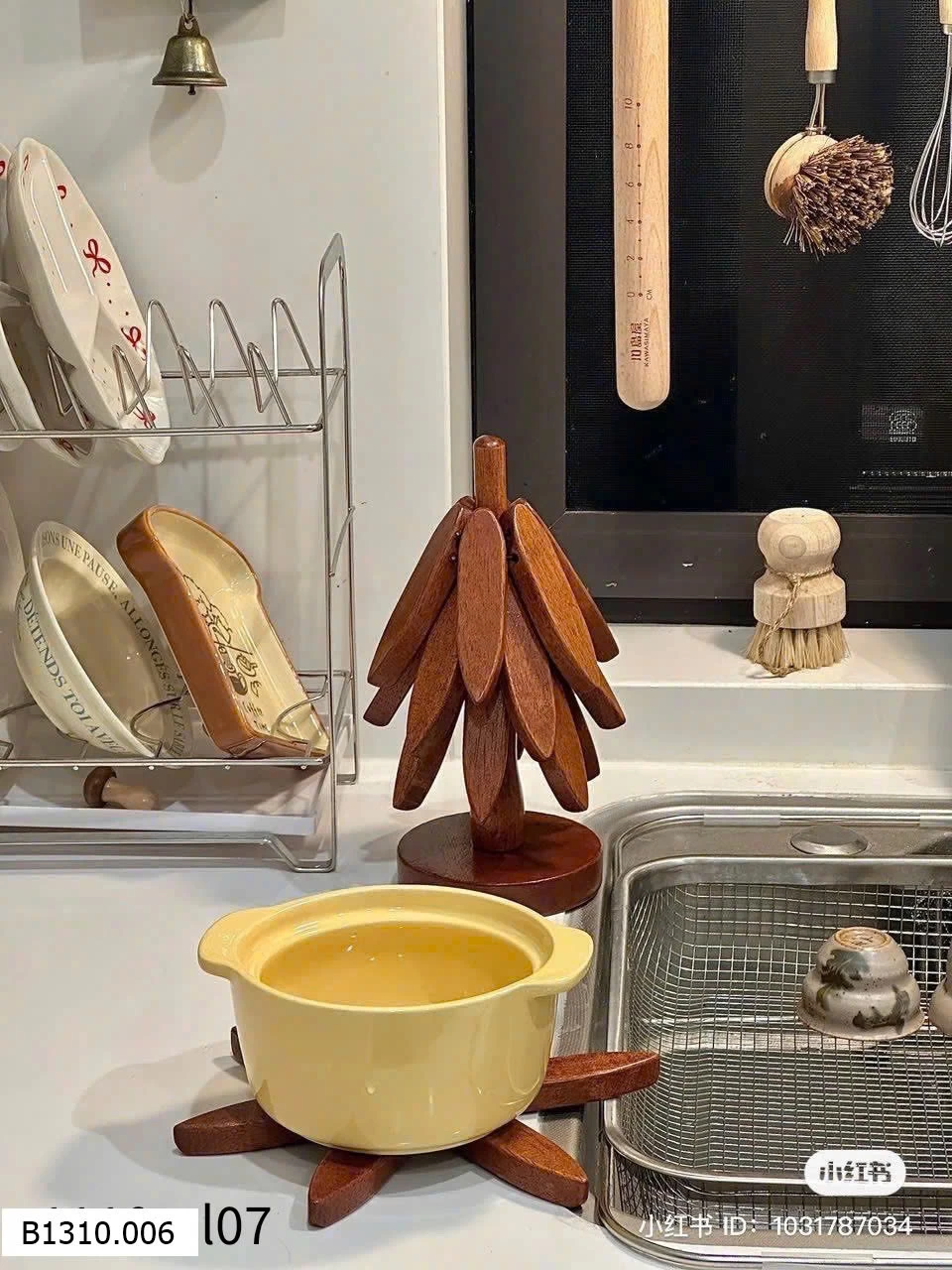 BỘ 5 MIẾNG LÓT BÁT ĐĨA NỒI CỐC CHÉN  BẰNG GỖ   Giá sỉ 55k