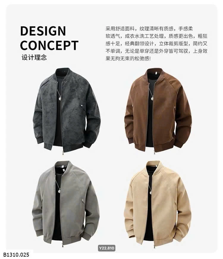 Áo khoác da lộn nam JEEP SPIRIT    Giá sỉ 355k