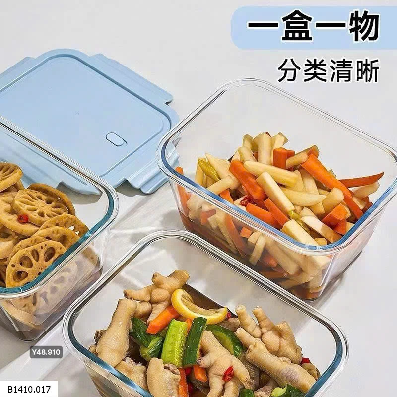 Hộp thuỷ tinh 2.6L kèm nắp kín chặt  Giá sỉ 90k