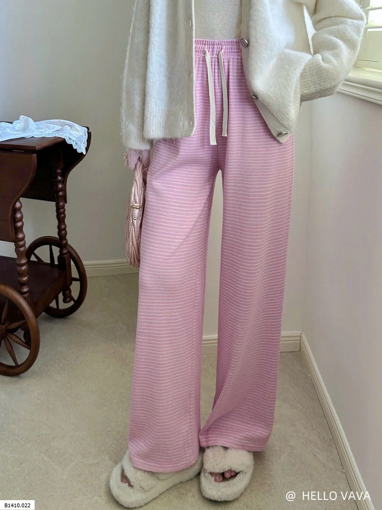 QUẦN XUÔNG ỐNG RỘNG SỌC NGANG   Giá sỉ 118k