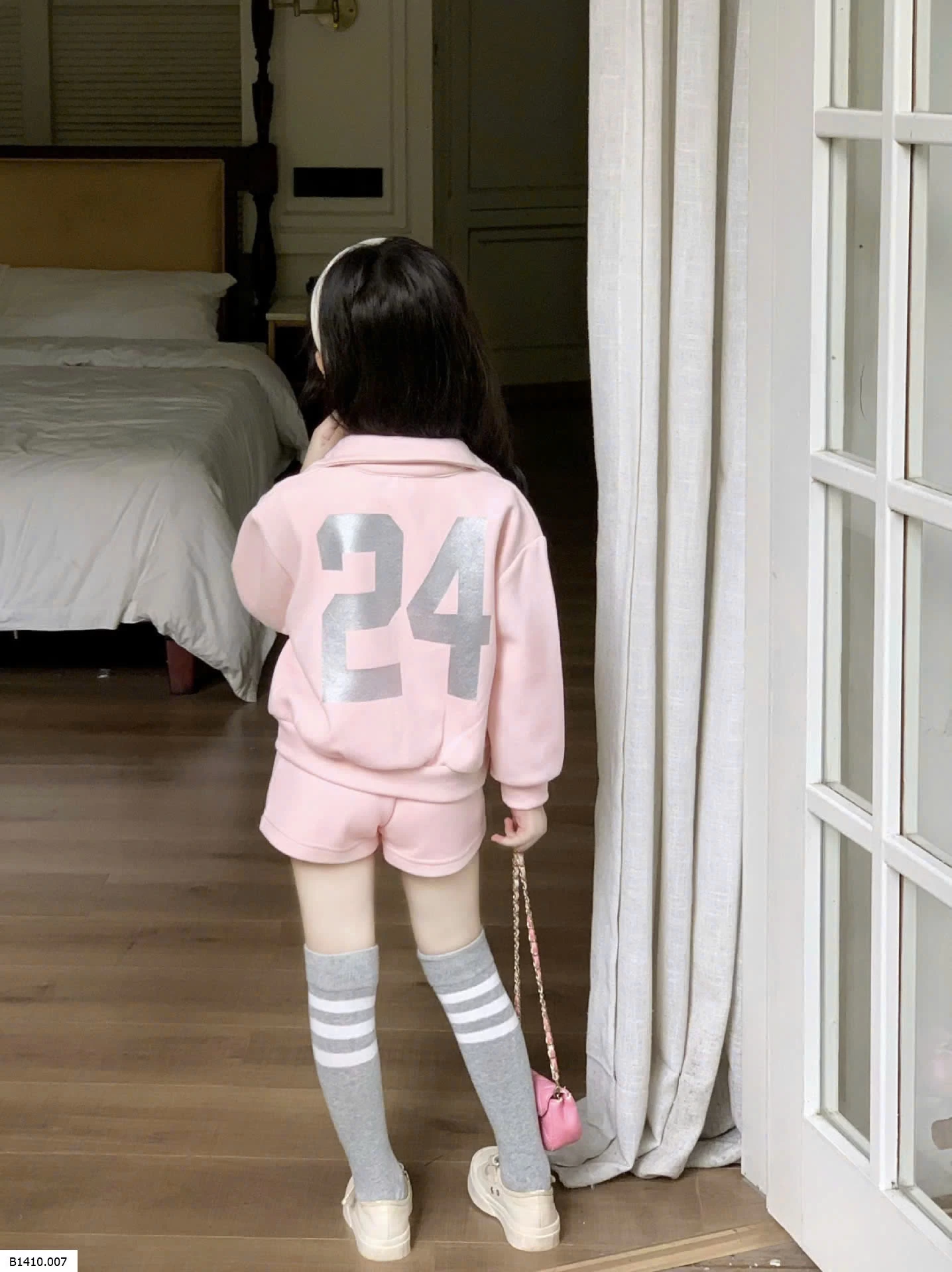 SET ÁO KHOÁC QUẦN SHORT HỒNG BÉ GÁI   Giá sỉ 213k
