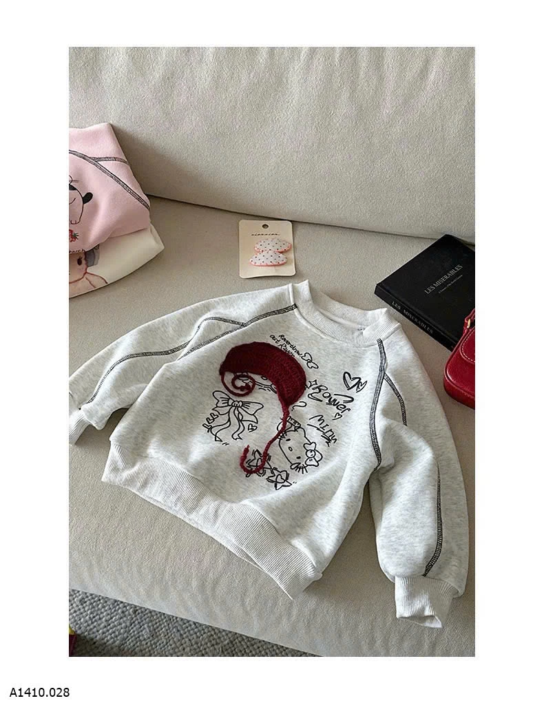 ÁO NỈ HOẠT HÌNH BG   Giá sỉ sz 90-150: 145k  sz 160: 153k 