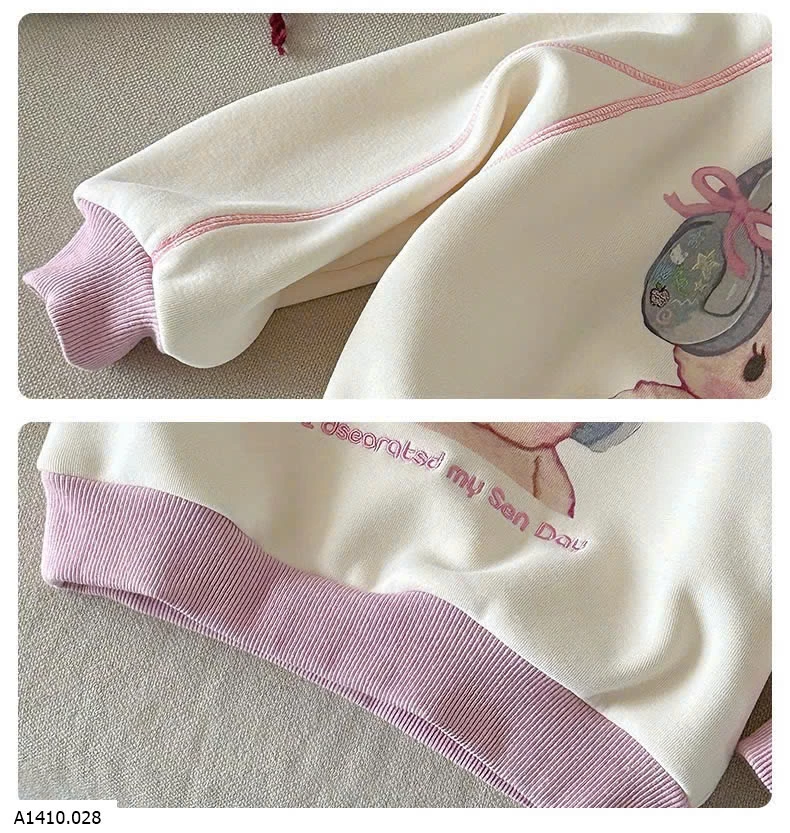 ÁO NỈ HOẠT HÌNH BG   Giá sỉ sz 90-150: 145k  sz 160: 153k 