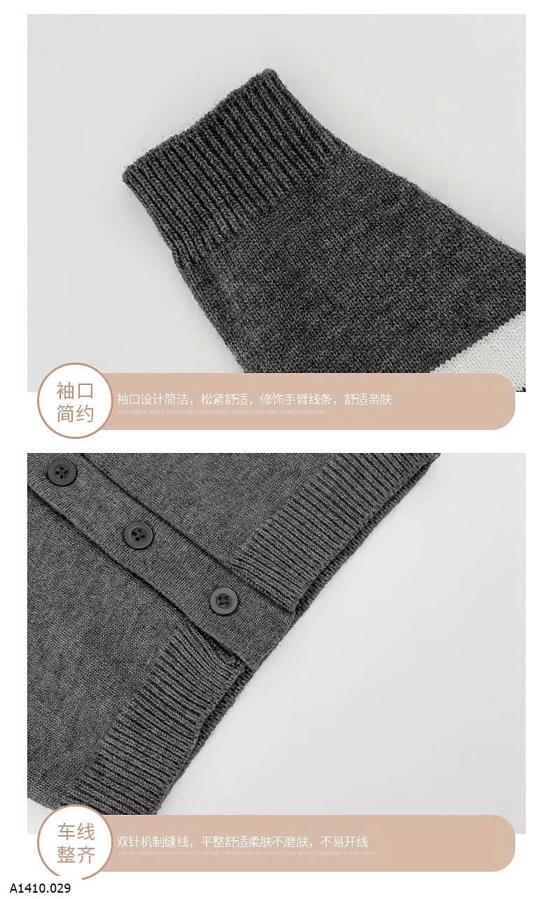 CARDIGAN LEN KẺ TAY SZ NHÍ   Giá sỉ 137k