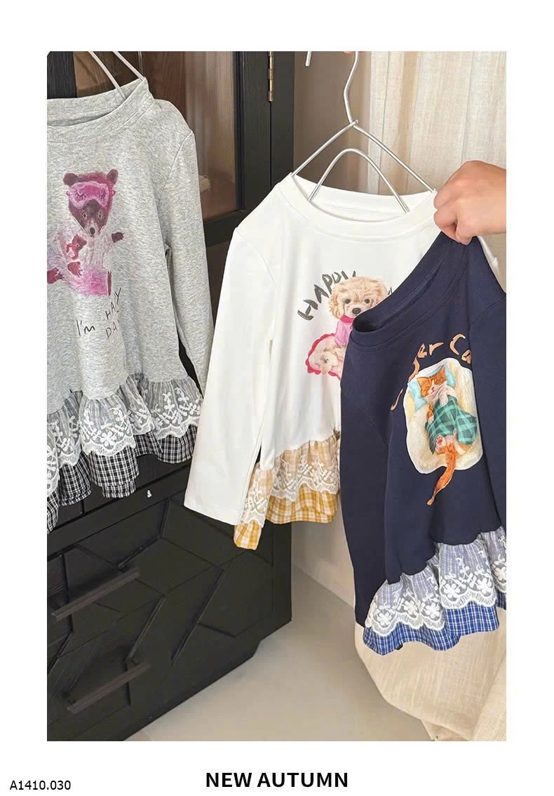 ÁO THUN PHỐI VIỀN REN   Giá sỉ 135k