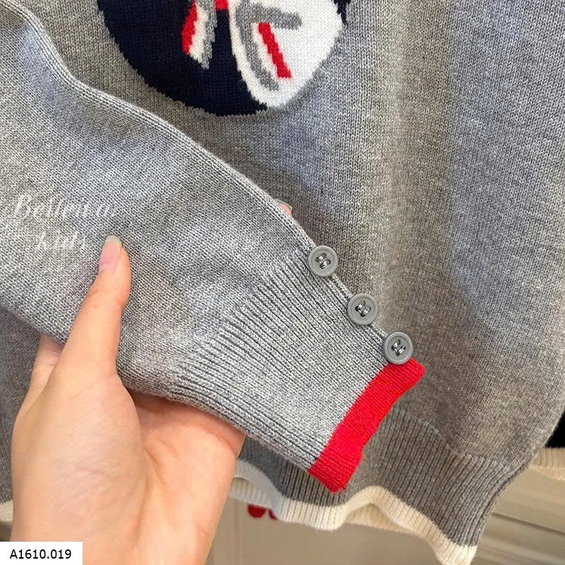 ÁO LEN HỌA TIẾT CÚN CHO BÉ   Giá sỉ 162k