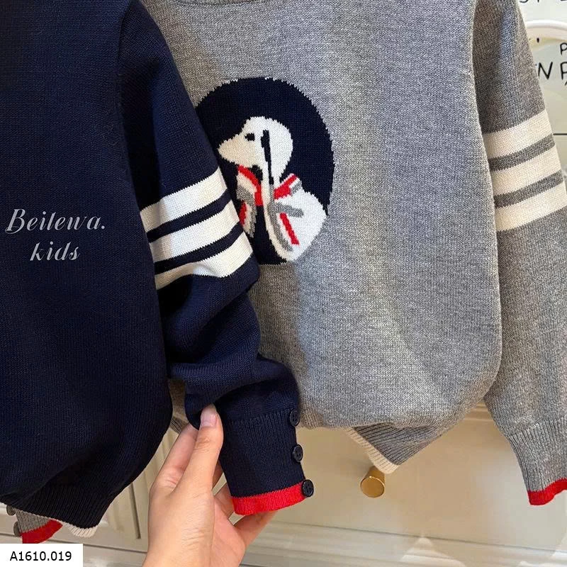 ÁO LEN HỌA TIẾT CÚN CHO BÉ   Giá sỉ 162k