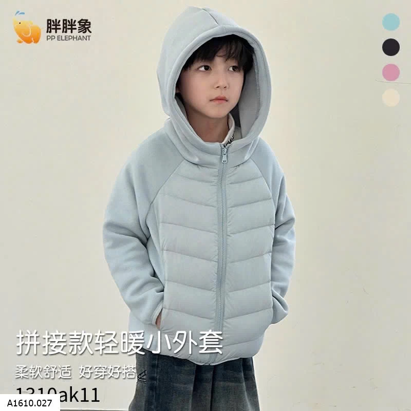ÁO KHOÁC KÈM MŨ CHO BÉ NHÀ PP ELEPHANT  Giá sỉ 185k