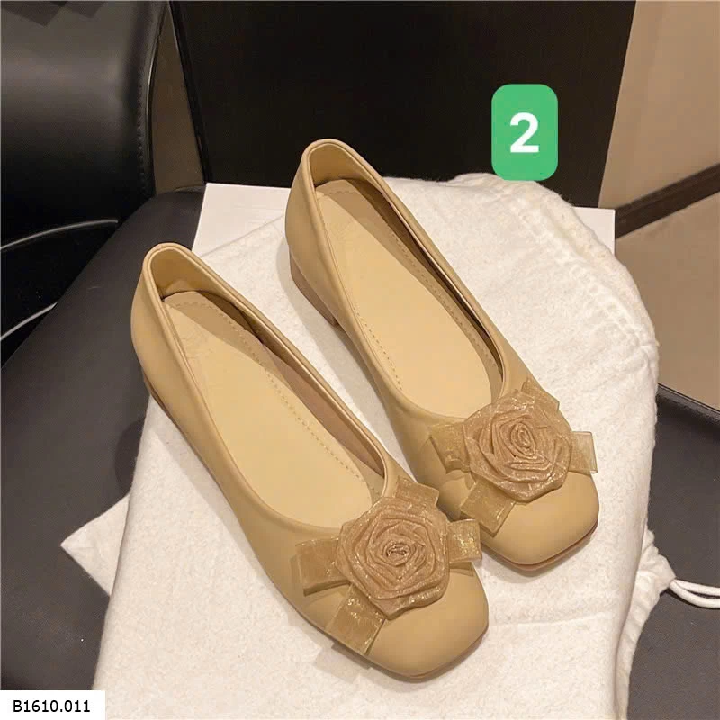 GIÀY BÚP BÊ ĐÍNH HOA GÓT THẤP   Giá sỉ 135k